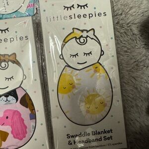 Little Sleepies Sunburst Swaddle & Headband Set